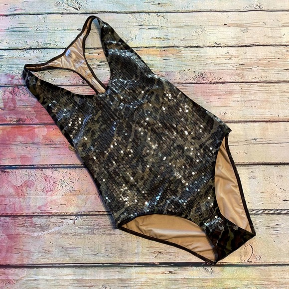 Victoria's Secret Other - Victoria's Secret SWIM Swimsuit One Piece Camo Camouflage Sequin - MEDIUM